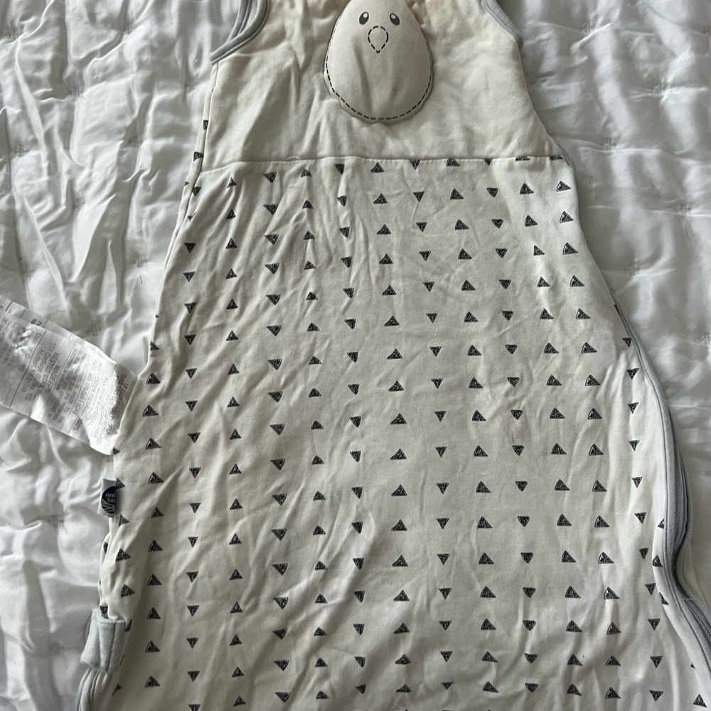 Nested Bean Cream Sleep Sack with Triangle Design